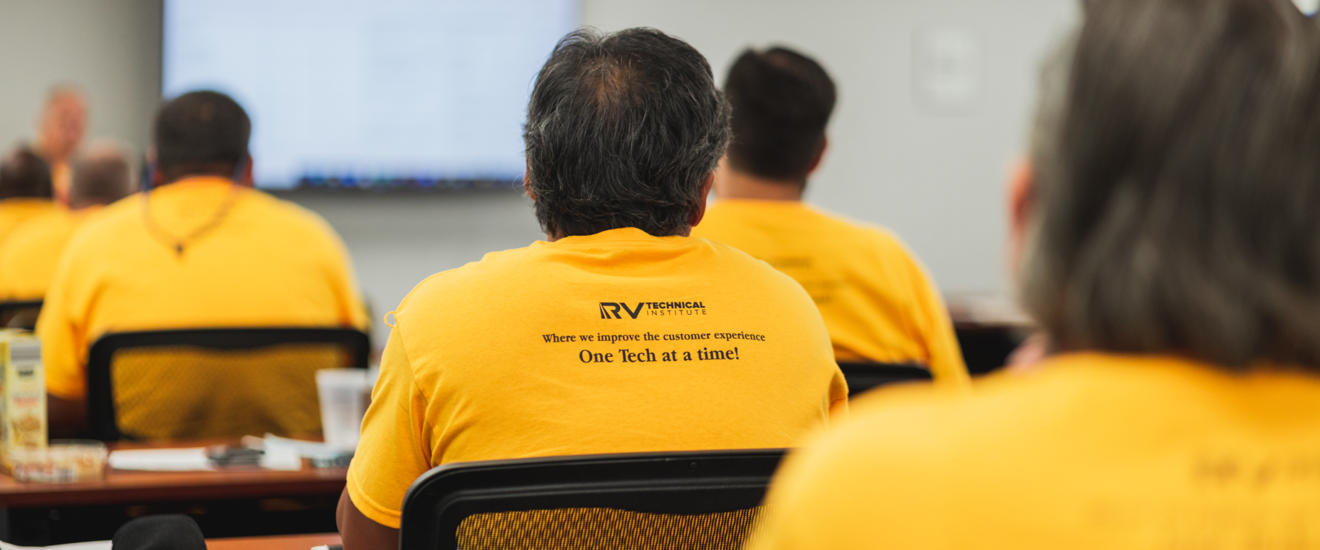 Trainees in a classroom