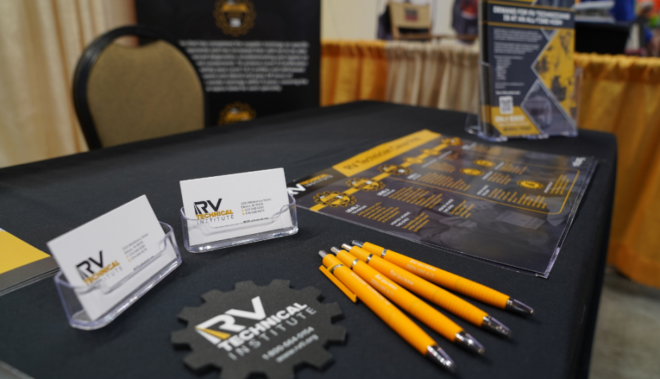 RVTI pencils and business cards